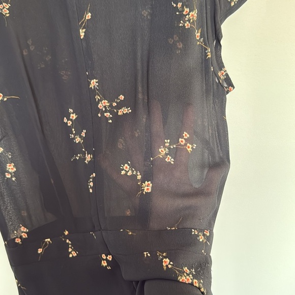 Black and Floral Reformation Dress size 2 - Picture 6 of 13